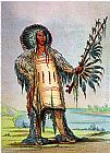 Mandan Indian Ha-Na-Tah-Muah Wolf Chief by George Catlin